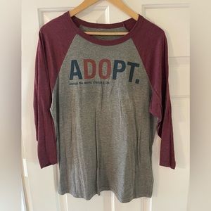 Baseball style tee, ADOPT!